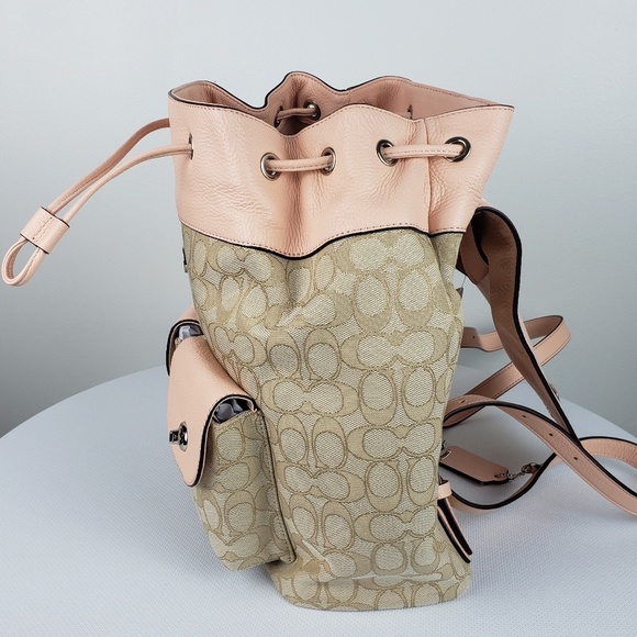 Coach |Billie Backpack In Signature Jacquard- Pink - Picture 6 of 8